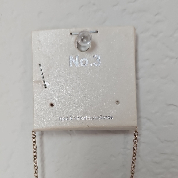 Chic Teal Pendant Necklace with Gold Chain - Picture 3 of 5